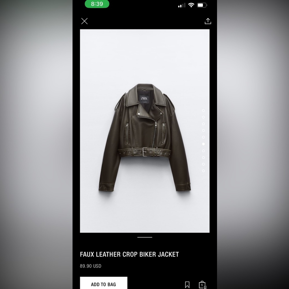 Zara leather jacket